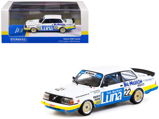 Volvo 240 Turbo #22 Ulf Granberg - Robert L. Kvist Winner "European Touring Car Championship Zolder" (1984) "Hobby64" Series 1/64 Diecast Model Car by Tarmac Works