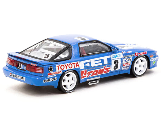 Toyota Supra Turbo (MA70) RHD (Right Hand Drive) #3 Geoff Lees "Macau Guia Race" (1989) Special Edition "Hobby64" Series 1/64 Diecast Model Car by Tarmac Works