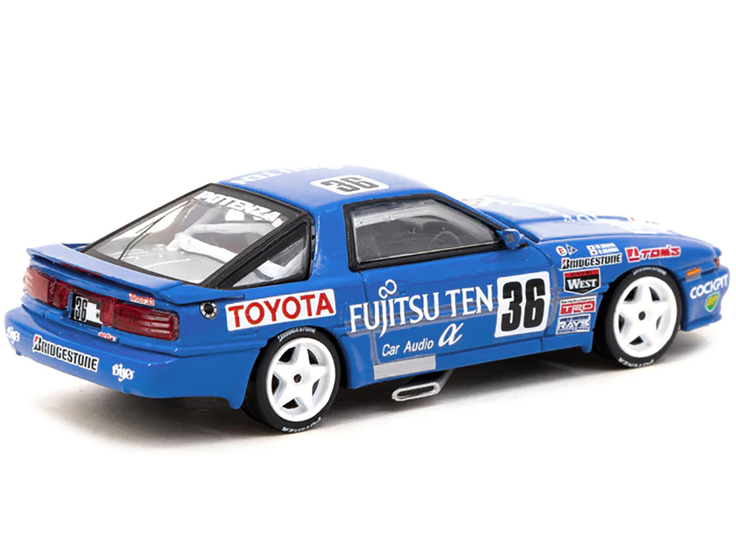 Toyota Supra Turbo (MA70) RHD (Right Hand Drive) #36 Masanori Sekiya - Hitoshi Ogawa JTC (Japanese Touring Car Championship) (1990) "Hobby64" Series 1/64 Diecast Model Car by Tarmac Works