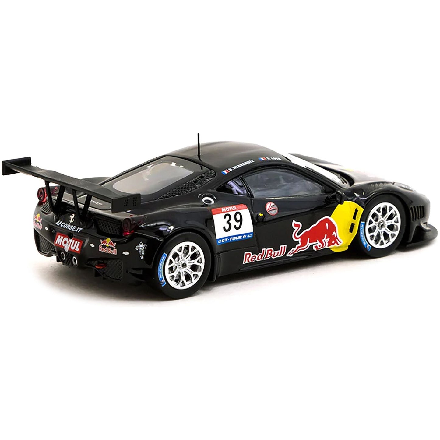 Ferrari 458 Italia GT3 #39 Sebastien Loeb - Bruno Hernandez "Red Bull" GT Tour (2011) "Hobby64" Series 1/64 Diecast Model Car by Tarmac Works