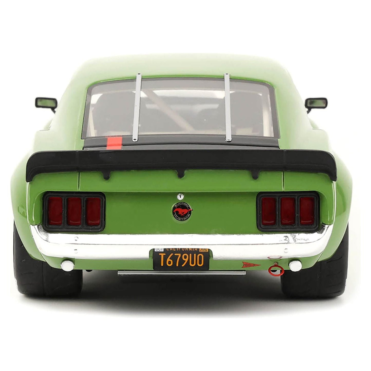 1970 Ford Mustang Widebody "By Ruffian" Green with Black Stripes 1/18 Model Car by GT Spirit for ACME