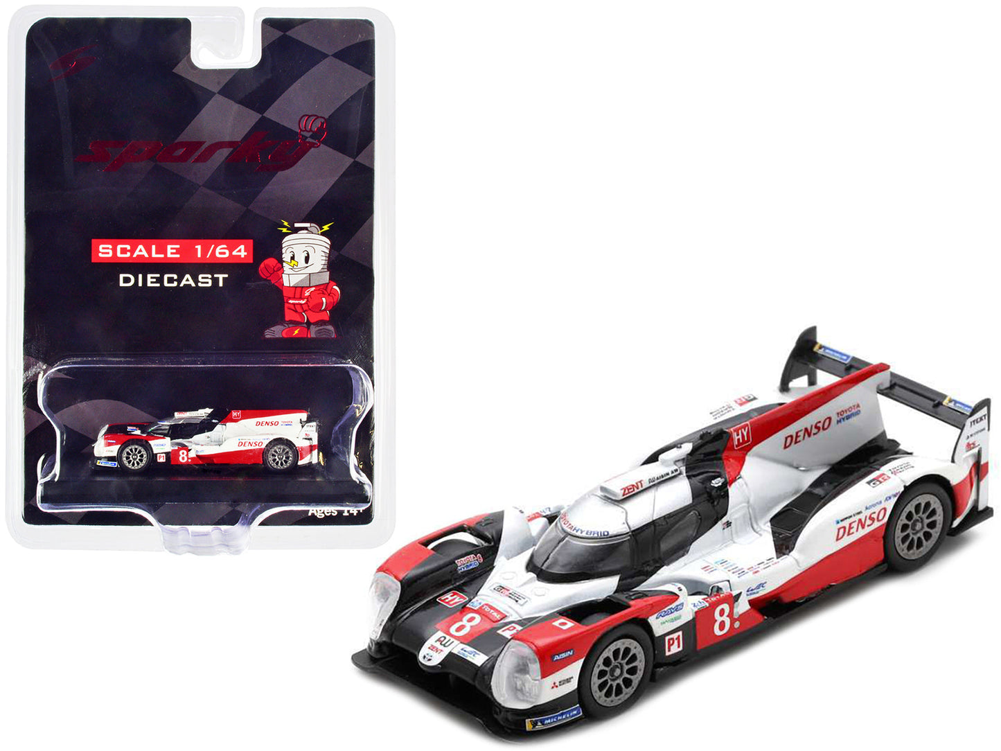 Toyota TS050 Hybrid #8 Sebastien Buemi - Brendon Hartley - Kazuki Nakajima Toyota Gazoo Racing Winner 24 Hours of Le Mans (2020) 1/64 Diecast Model Car by Sparky