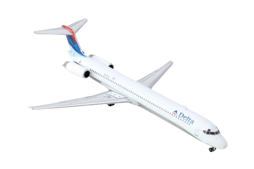 McDonnell Douglas MD-88 Commercial Aircraft "Delta Air Lines" (N941DL) White with Red and Blue Tail 1/400 Diecast Model Airplane by GeminiJets