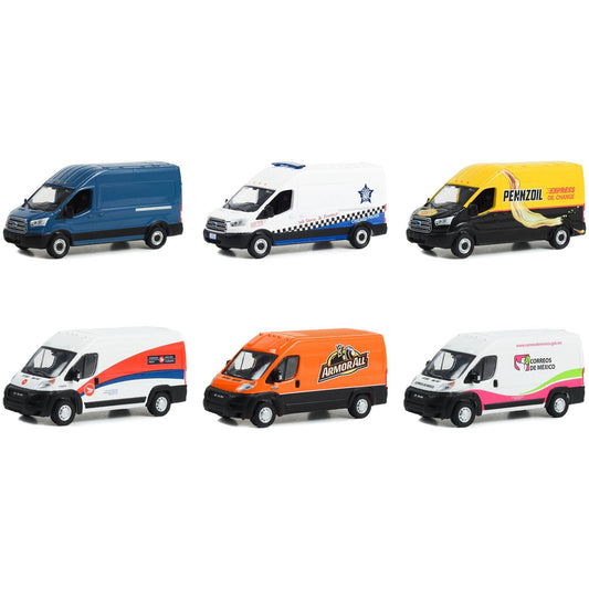 "Route Runners" Set of 6 Vans Series 5 1/64 Diecast Model Cars by Greenlight