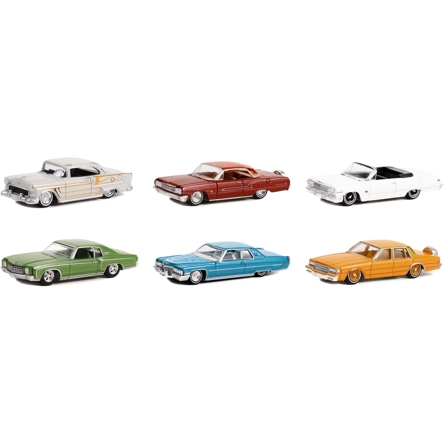 "California Lowriders" Set of 6 pieces Series 2 1/64 Diecast Model Cars by Greenlight