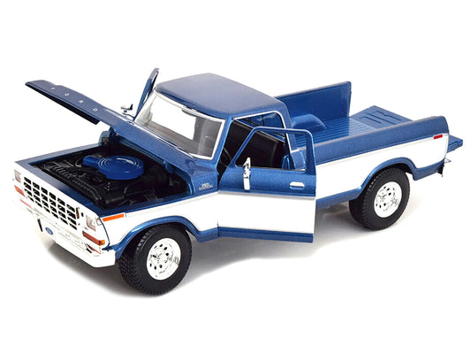 1979 Ford F-150 Ranger Pickup Truck Blue Metallic and Cream "Special Edition" 1/18 Diecast Model Car by Maisto