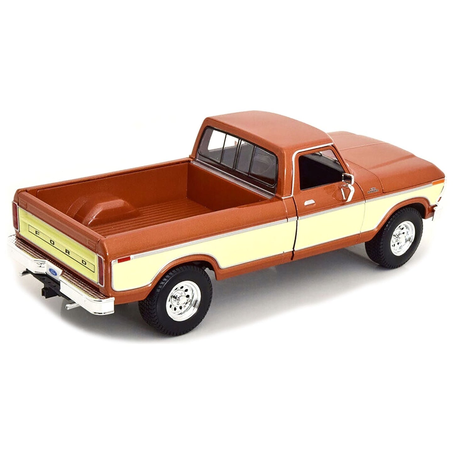 1979 Ford F-150 Ranger Pickup Truck Brown Metallic and Cream "Special Edition" 1/18 Diecast Model Car by Maisto