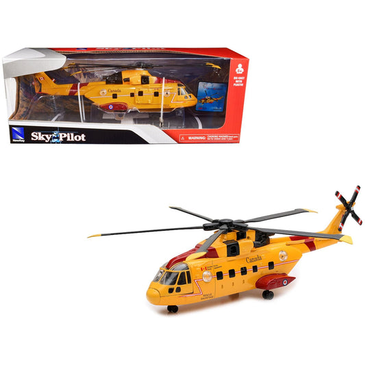 AgustaWestland AW101 (EH101) Helicopter Yellow "Canada Forces Search & Rescue" "Sky Pilot" Series 1/72 Diecast Model by New Ray